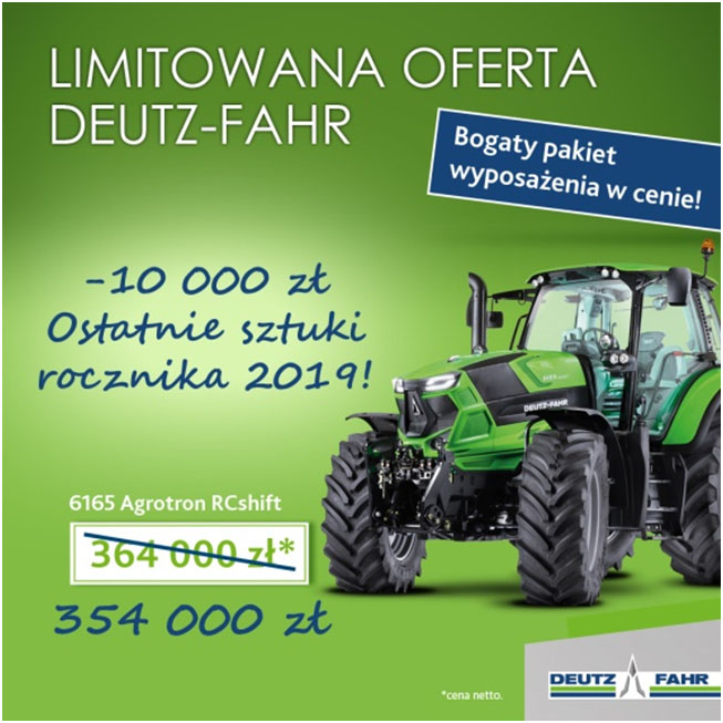 Deutz-Fahr Agrotron 6165RCSHift promocja